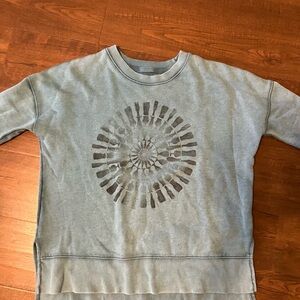 Time and Tru Blue Sweatshirt with Vintage Graphic Design